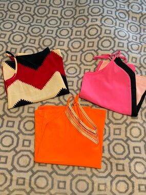 3 pack Bright Colorblock & Printed Tank Tops
